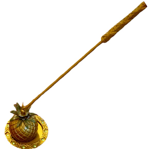 Pineapple Candle Snuffer Gold with rhinestones Vintage PartyLite - Picture 6 of 6